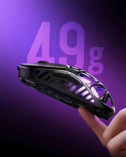 GravaStar Mercury X Wireless Gaming Mouse – 32,000 DPI PAW 3950 Sensor, 1000Hz Polling Rate, Only 49g, Magnesium Alloy Hollow Frame