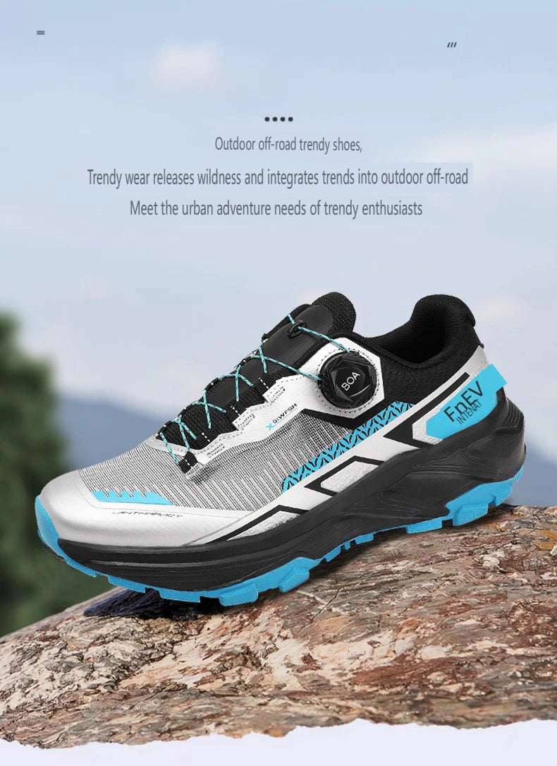 Zapatillas de running para hombre de primavera y verano, calzado de senderismo para exteriores, zapatillas de trail resistentes al desgaste con cierre BOA, transpirables, de estilo deportivo y casual