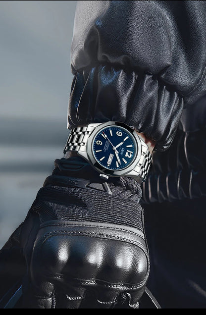 Relógio mecânico de luxo para homem Reloj CARNIVAL em tungsténio, movimento automático MIYOTA 8205, à prova de água.