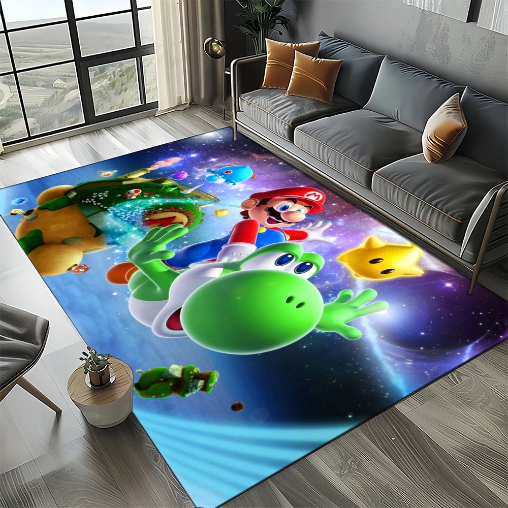 Covor cu motiv retro Mario, covor pentru sufragerie, dormitor, canapea, preș de intrare, decor, covoraș de joacă pentru copii