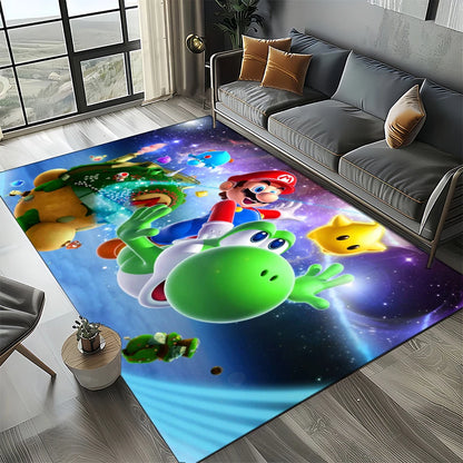 Covor cu motiv retro Mario, covor pentru sufragerie, dormitor, canapea, preș de intrare, decor, covoraș de joacă pentru copii