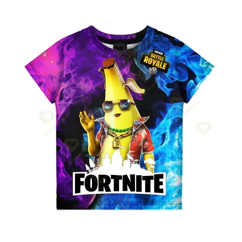 Camiseta 3D Red Jade Fortnite Anime Battle Royale para hombre, mujer y niños - Camiseta Pelly, regalo de cumpleaños para niñas y niños