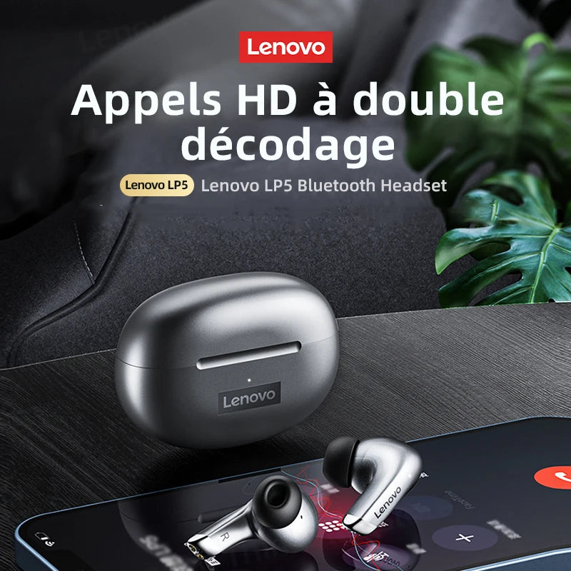 Original Lenovo LP5 TWS Wireless Bluetooth Earphone Long Battery Life Sports Headphone Dual Mode Gaming HD Call Headset With Mic