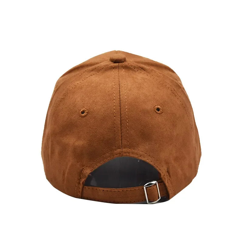 New Wholesale Suede Baseball Cap Autumn Winter for Men Women  Winter Solid Street Hat Unisex Adjustable Casual Plain Gorra Caps