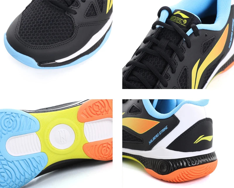 Li-Ning Unisex HALBERD STRIKE Badminton Shoes Breathable Comfortable Li-Ning Men Women Training Sneakers AYTV021