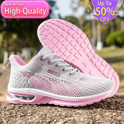 New summer rebound women's sports shoes, lightweight shock-absorbing running shoes, marathon foot protection balance walking shoes