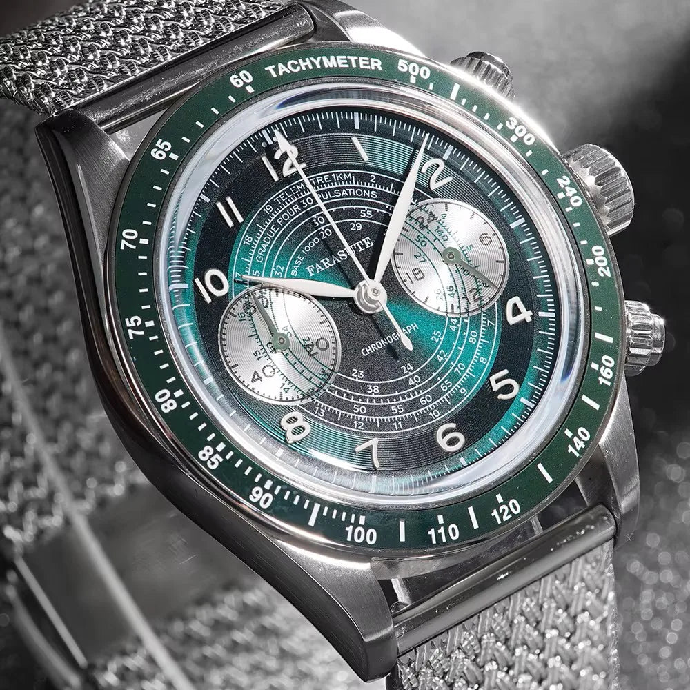 FARASUTE New Japan VK64 Quartz Movement Men Watch Casual 10Bar Waterproof Speed Sports Chronograph Wristwatch Clock Reloj Hombre