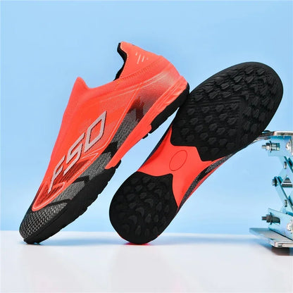 Nouvelles chaussures de football pour hommes, chaussures de sport, chaussures de football de haute qualité, ultralégères, chaussures de futsal, haute tige, respirantes, antidérapantes, pour match en extérieur