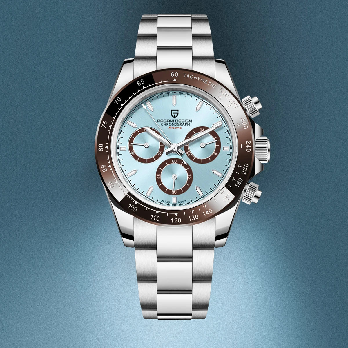 montre chronographe pour homme PAGANI DESIGN– Montre-bracelet à quartz de luxe, lumineuse et étanche.
