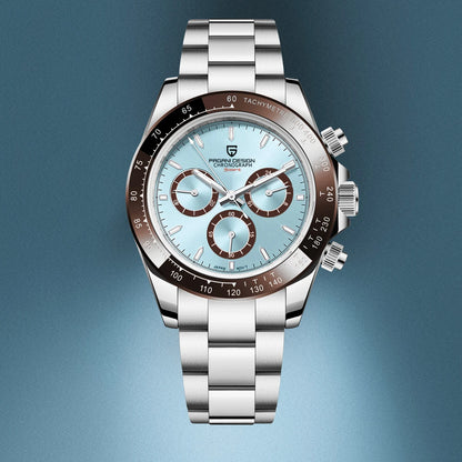 montre chronographe pour homme PAGANI DESIGN– Montre-bracelet à quartz de luxe, lumineuse et étanche.