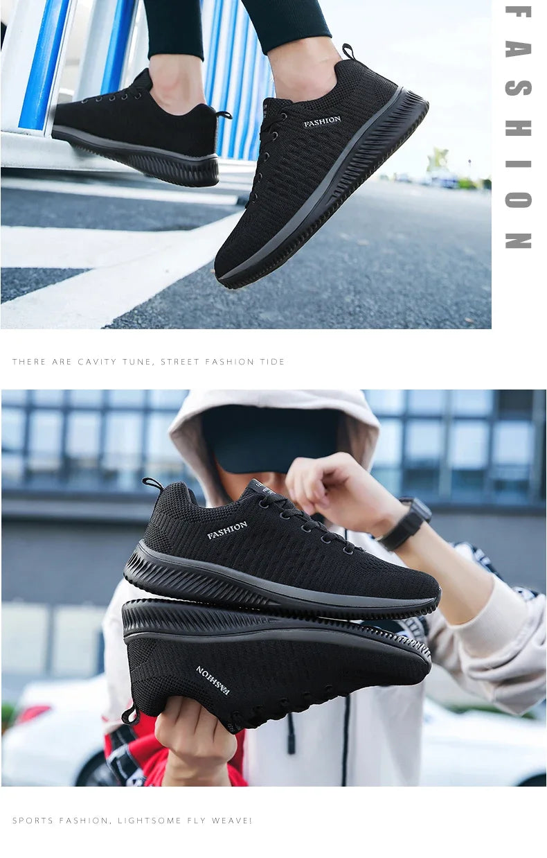 Gebreide hardloop- en wandelschoenen voor heren en dames, casual sneakers, ademende sportschoenen voor hardlopen, fitness en outdoor, lichtgewicht, maat 38-47