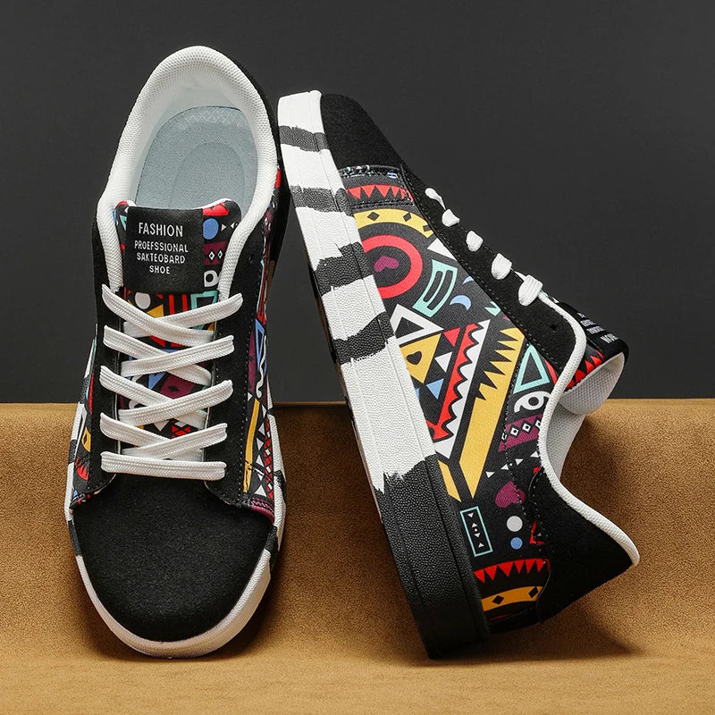 YRZL skateschoenen voor heren, canvas sneakers, casual ademende wandelschoenen, lichtgewicht platte herenschoenen, streetwear trend sportschoenen