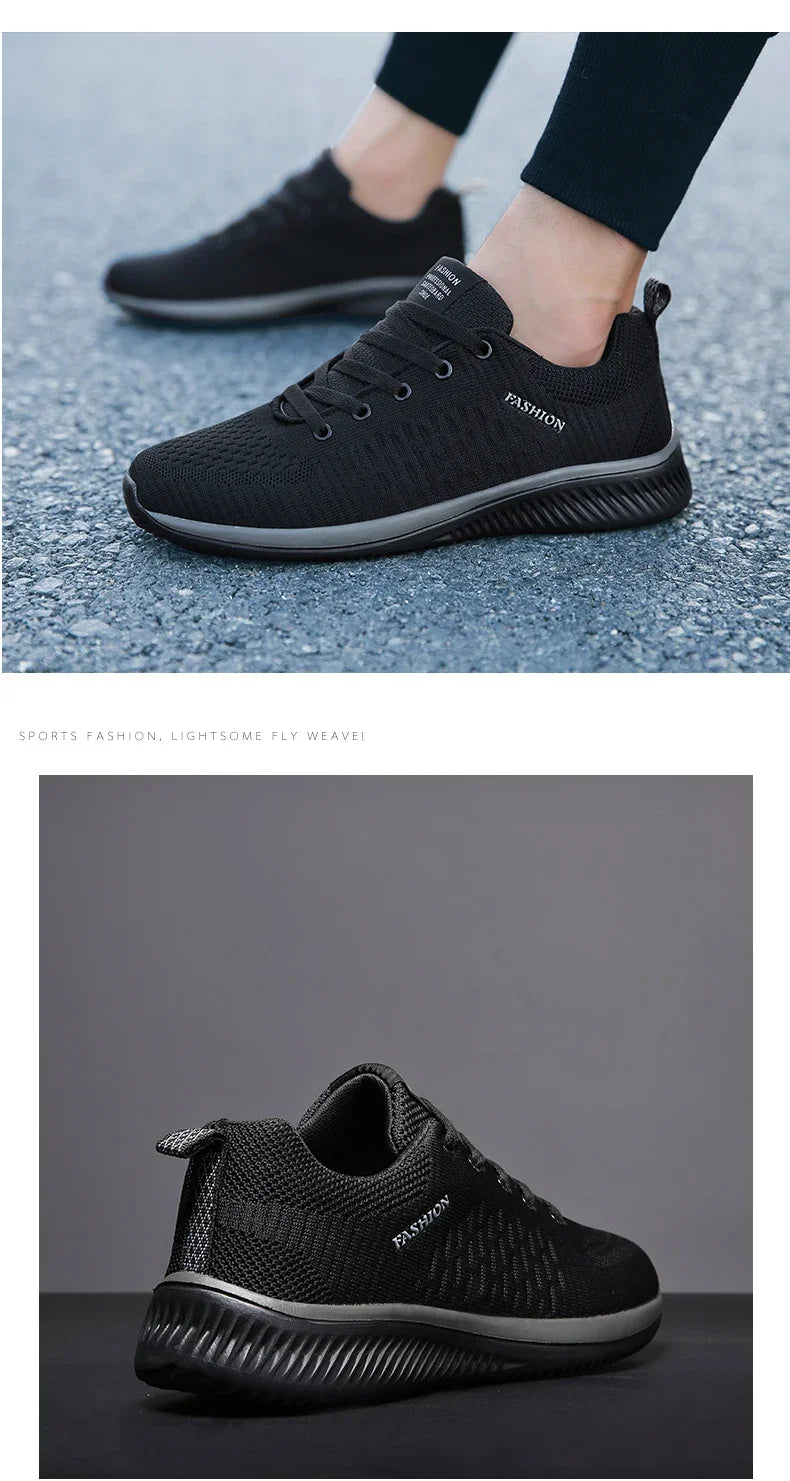 Gebreide hardloop- en wandelschoenen voor heren en dames, casual sneakers, ademende sportschoenen voor hardlopen, fitness en outdoor, lichtgewicht, maat 38-47