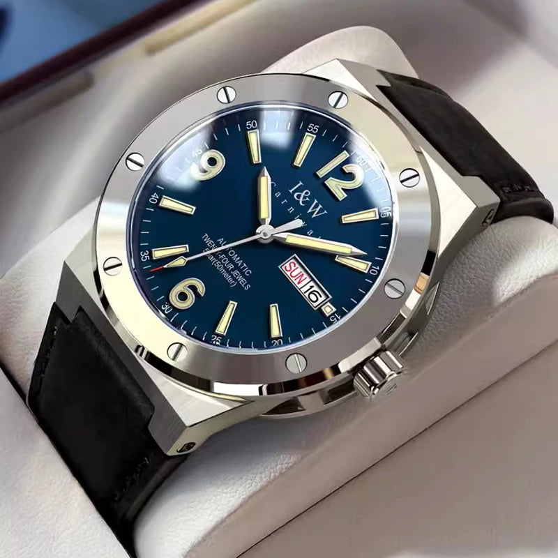 IW New Fashion Date Men Watch MIYOTA Automatic Movement Luminous Top Brand Luxury Sports Mechanical Watch Relogio Masculino