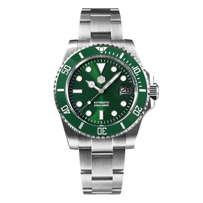 San Martin Watch New Upgraded Sub Men's PT5000 ST2130 Automatic Diving Watches with Ceramic Bezel 200m Waterproof Sapphire SN0017G