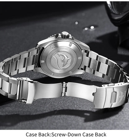 Yelang V1217 300m Diving Solar Watch Japan VS43 Swiss Super Luminous Water Ghost Waterproof Top Sapphire Aluminum Bezel Reloj