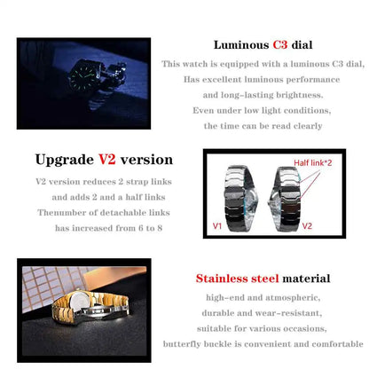PAGANI DESIGN 2026 new ultra-thin 7mm quartz men's watch stainless steel sapphire 10Bar waterproof C3 upgrade V2 reloj hombre