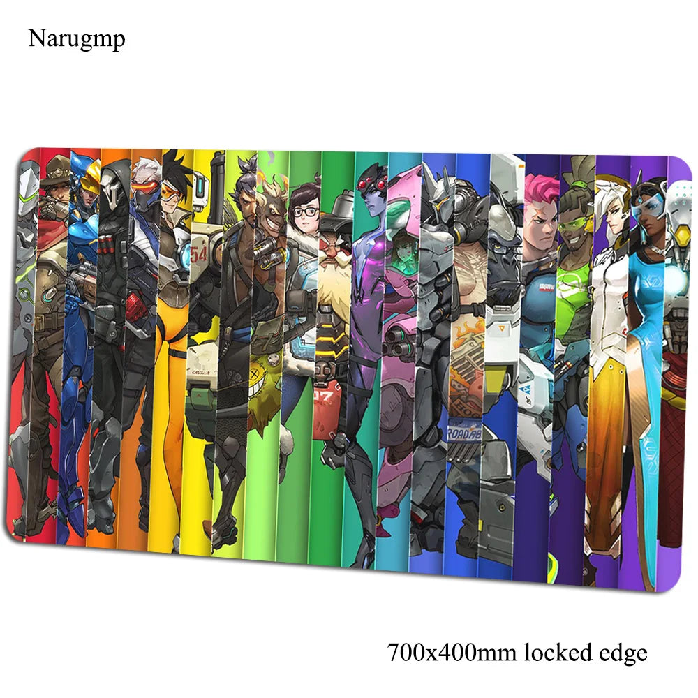 Alfombrilla de ratón Overwatch 700x400x3mm gaming anime con personalidad, esterilla de escritorio para oficina y notebook, regalo para niño, padmouse para juegos PC gamer