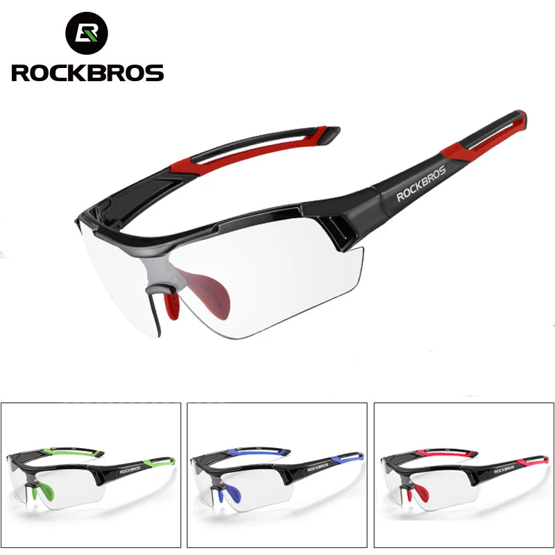 Ochelari de ciclism fotocromatici ROCKBROS, ochelari de soare pentru biciclete și sporturi în aer liber, ochelari cu schimbare de culoare, ochelari pentru MTB și biciclete de șosea, ochelari de protecție pentru biciclete