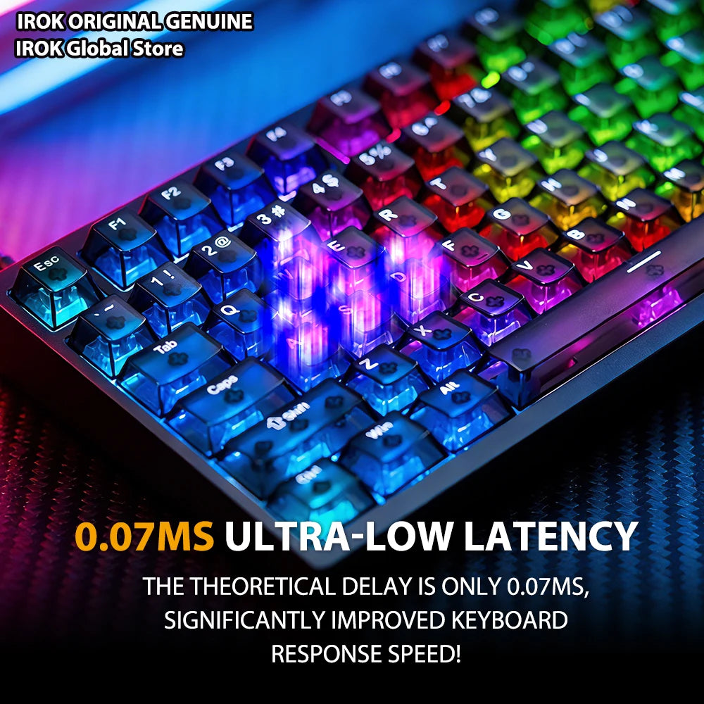 IROK MG75 V2 MG75V2 magnetische Gaming-Tastatur aus Aluminium, mechanisch, Rapid Trigger 0.07ms, 8KHz, 0.001mm, 512K Abtastrate, Gamer-Tastatur