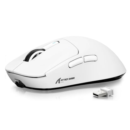 ATTACK SHARK X3 Wireless Gaming Mouse, 49g Ergonomic PC Mouse, Triple Modes PAW3395 26K DPI Optical Sensor, Programmable Buttons