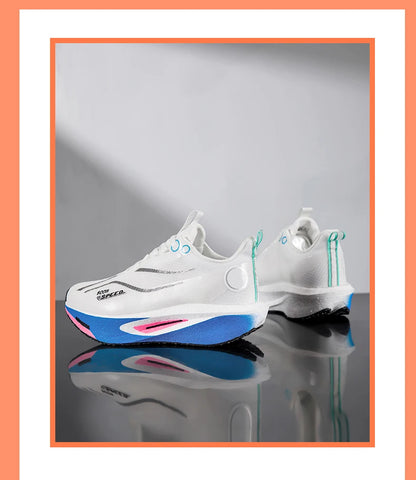 Zapatillas de running con placa de carbono para hombre y mujer, profesionales para maratón, competición y entrenamiento en carretera, transpirables y ligeras