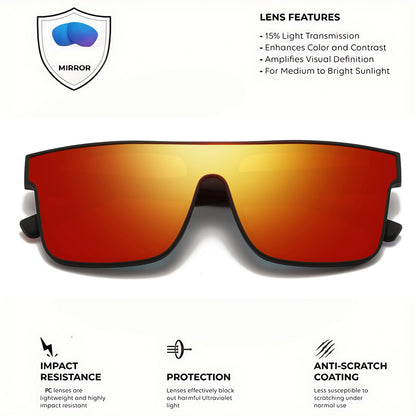 Ochelari de soare sport clasici, pătrați și la modă – brațe cu model, unisex, pentru ciclism, drumeții, călătorii – cadoul perfect