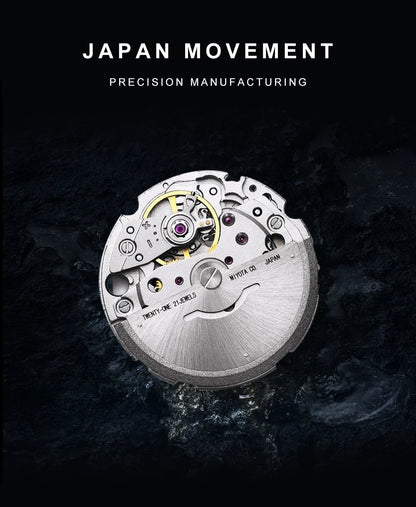 CADISEN New 38mm Diver Mens Watch Japan 8215 Automatic Mechanical Sapphire Glass Date Luminous 100M Waterproof Wrist watch Men