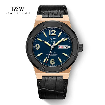 Carnival Brand IW High-End Series Luxury Sapphire Mechanical Watch Men 50M Waterproof Imported Movement Automatic Watches Mens