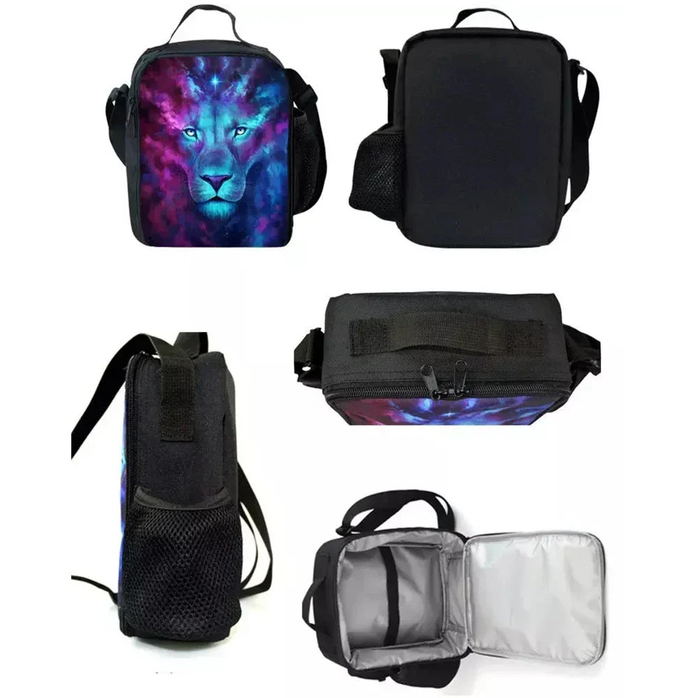 F-FortniteS Child Insulated Large Capacity Bag for Boy Hot Game Girl Student Outdoor Picnic Resuable Thermal Cooler Lunch Box