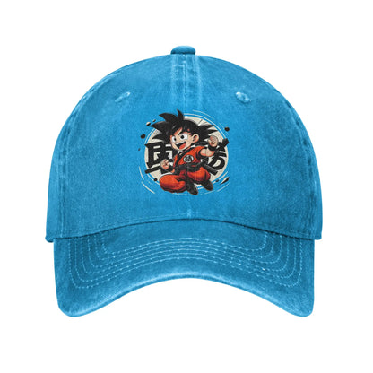 Goku Anime Dragon Ball Men Women Baseball Caps Distressed Denim Hats Cap Vintage Outdoor Running Adjustable Fit Headwear
