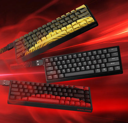 Madlions Mad 60He Magnetic Switch Mechanical Keyboard MAD68 Wired Keyboard Mad60he Custom MAD68he Esports Gamer Keyboard Gifts