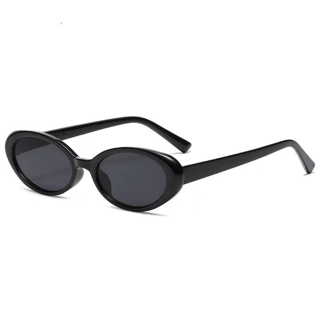 2 bucăți ochelari de soare clasici, decorativi, de modă, cu ramă mică ovală din plastic, pentru călătorii în aer liber, condus și vacanțe la mare
