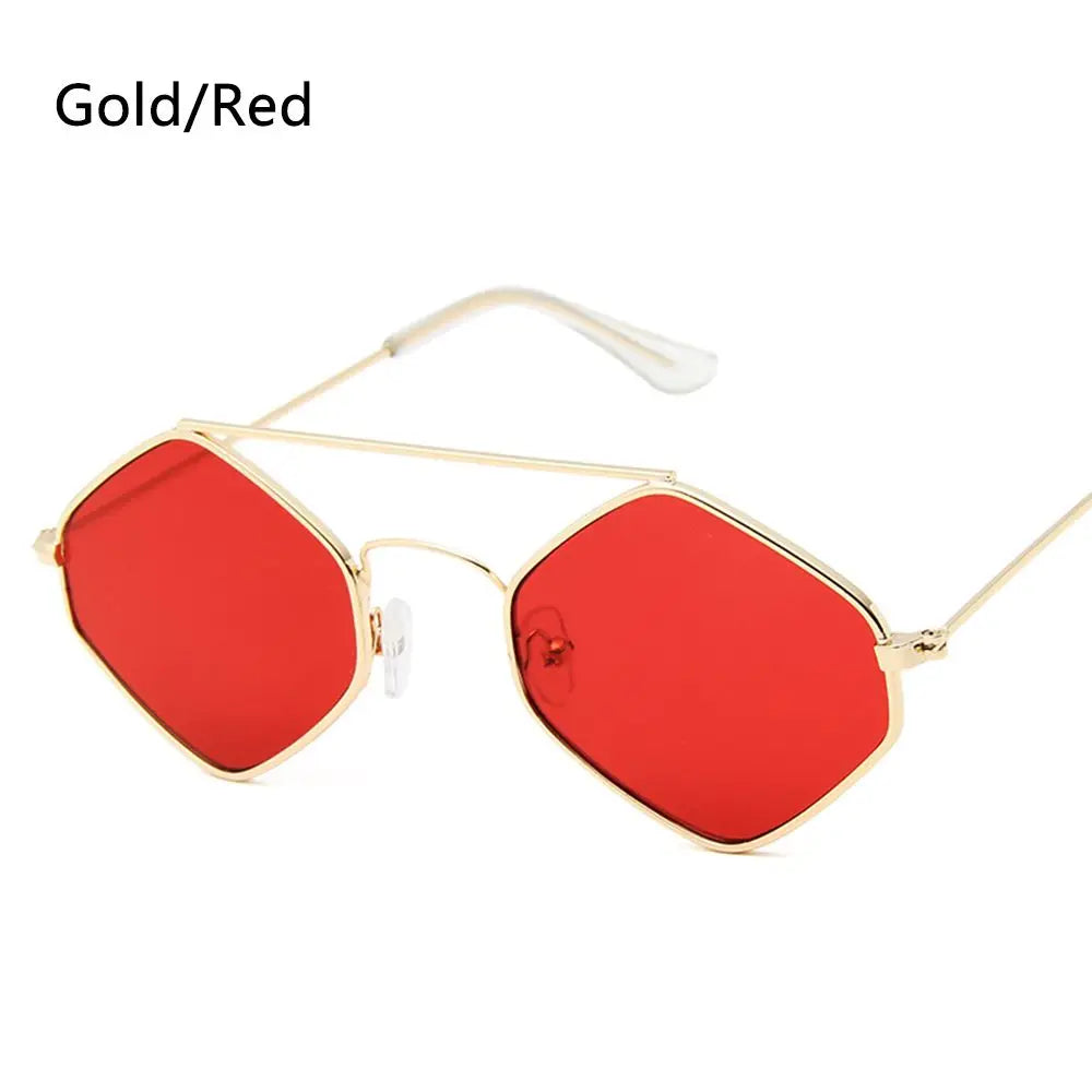 1 buc. Ochelari de soare mici, dreptunghiulari, fără ramă, la modă, pentru femei și bărbați, din aliaj metalic, cu lentile de sticlă, stil de călătorie, protecție UV400