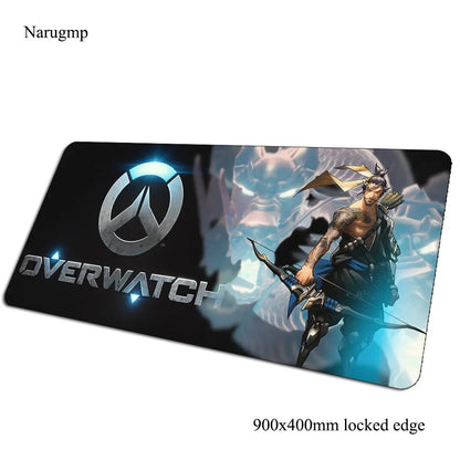 Podkładka pod mysz Overwatch, mata na biurko 900x400x3mm, duża gamingowa podkładka pod mysz i klawiaturę, prezent dla gracza PC na urodziny