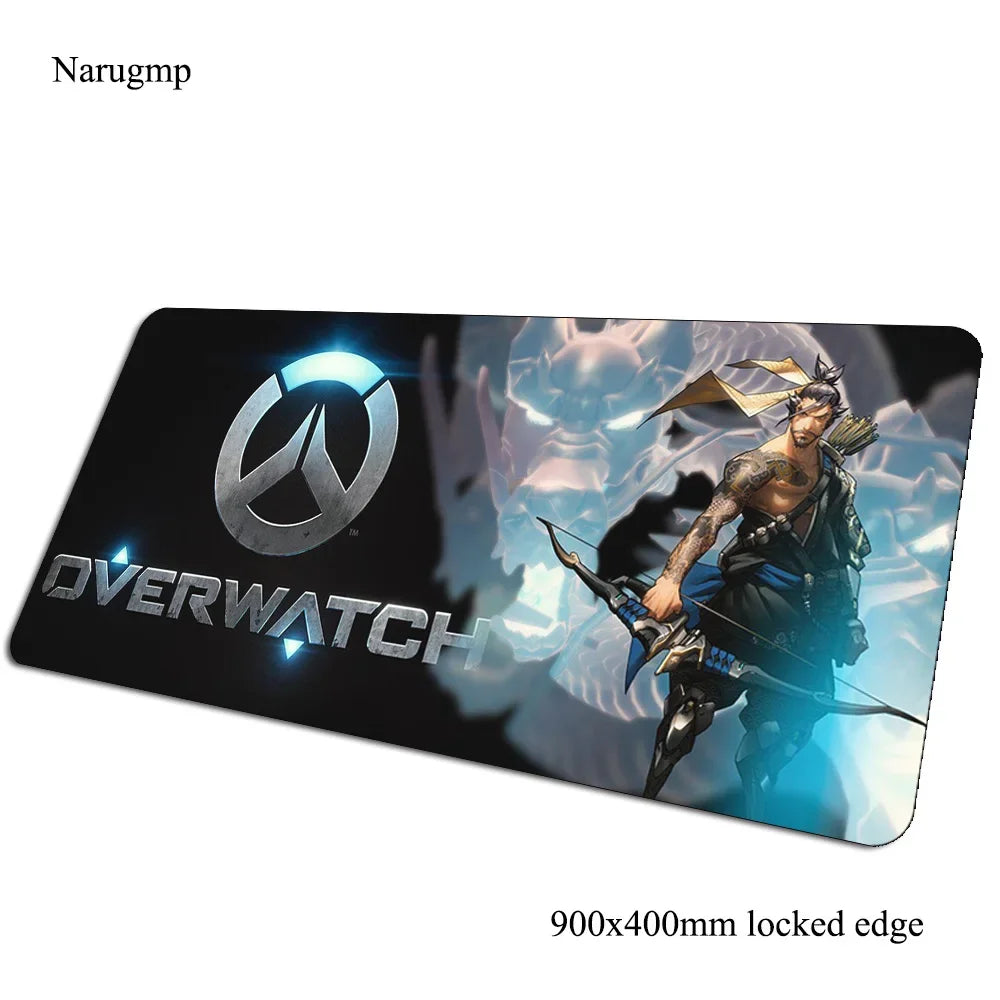 Podkładka pod mysz Overwatch, mata na biurko 900x400x3mm, duża gamingowa podkładka pod mysz i klawiaturę, prezent dla gracza PC na urodziny