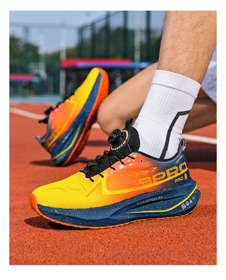 Men’s Running Shoes Carbon Board Specialty Sports Breathable Lightweight Women’s Comfortable Athletic Non-Skid Marathon Sneakers