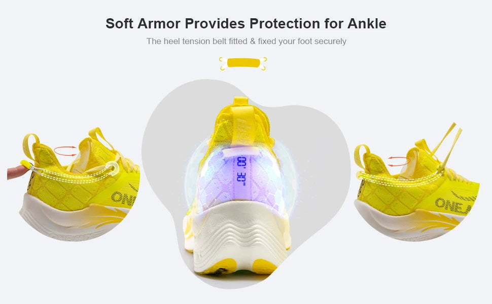 ONEMIX Carbon Fiber Plate Running Shoes Traction Shock Absorption Professional Marathon PB Racing Sports Trainers