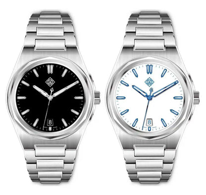 IX&DAO 2026 neue Warrior 37mm Herren-Automatikuhr, mechanisch, Emaille-Zifferblatt, Miyota 9015, Saphirglas, Edelstahl, wasserdicht bis 10Bar