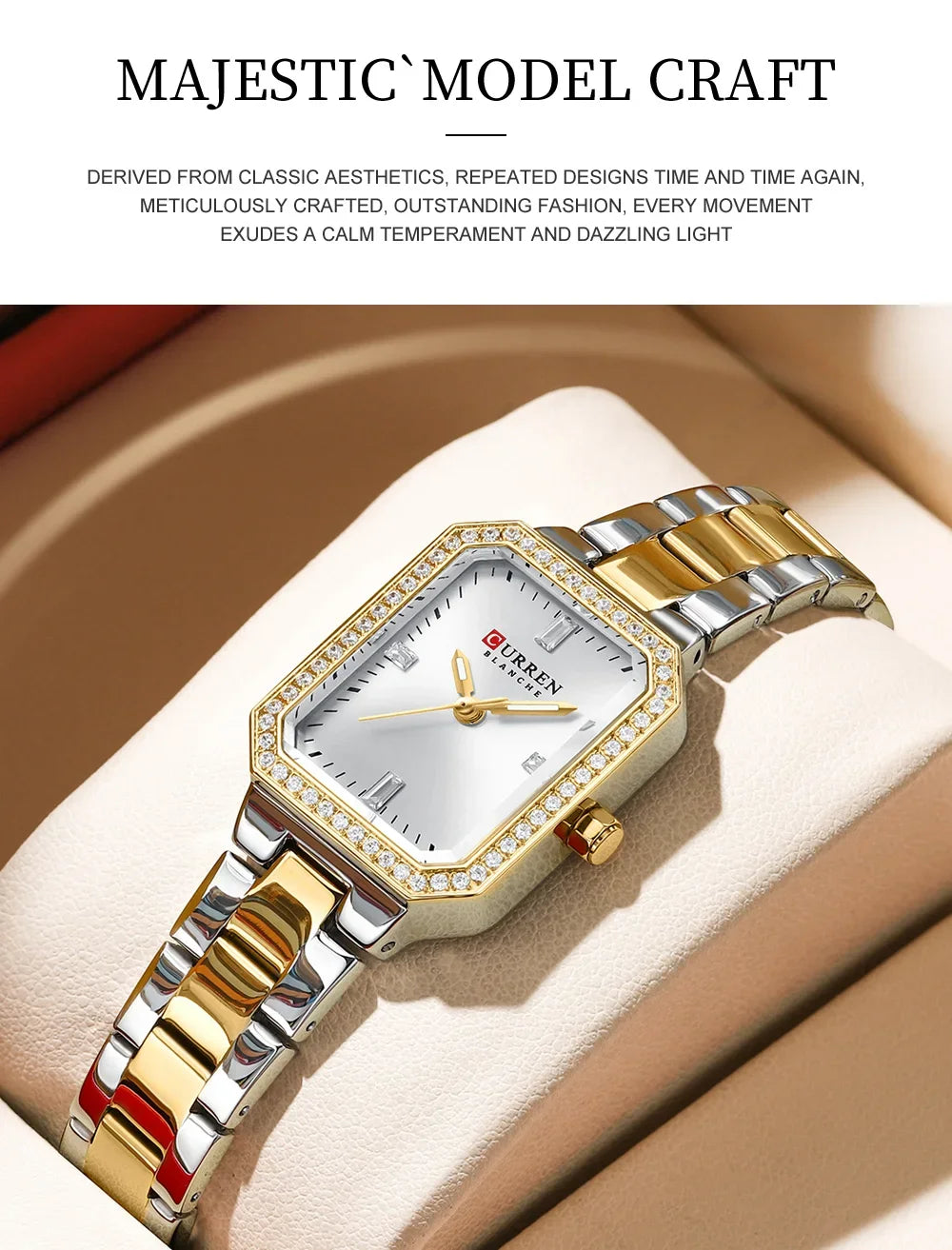 CURREN Elegant Quartz Ladies Wristwatch Top Brand Original Watch For Women Luxury Waterproof Luminous Watches