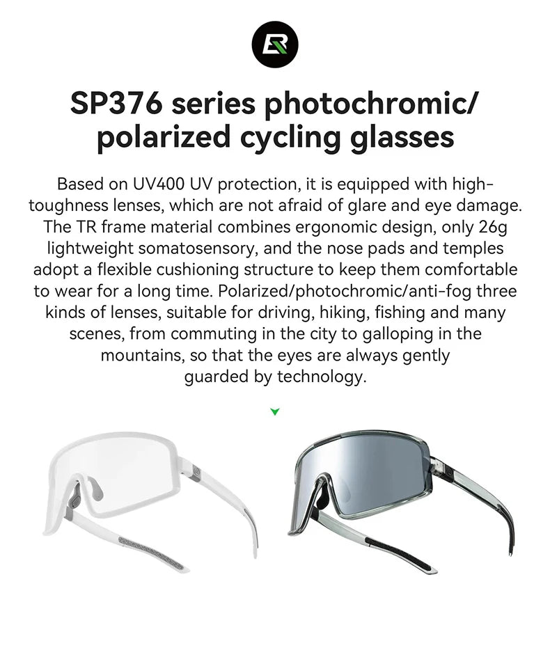 Ochelari de ciclism ROCKBROS: ochelari de soare polarizați, fotocromatici, anti-ceață, ochelari de protecție rezistenți la vânt, ochelari sportivi pentru MTB și biciclete de șosea