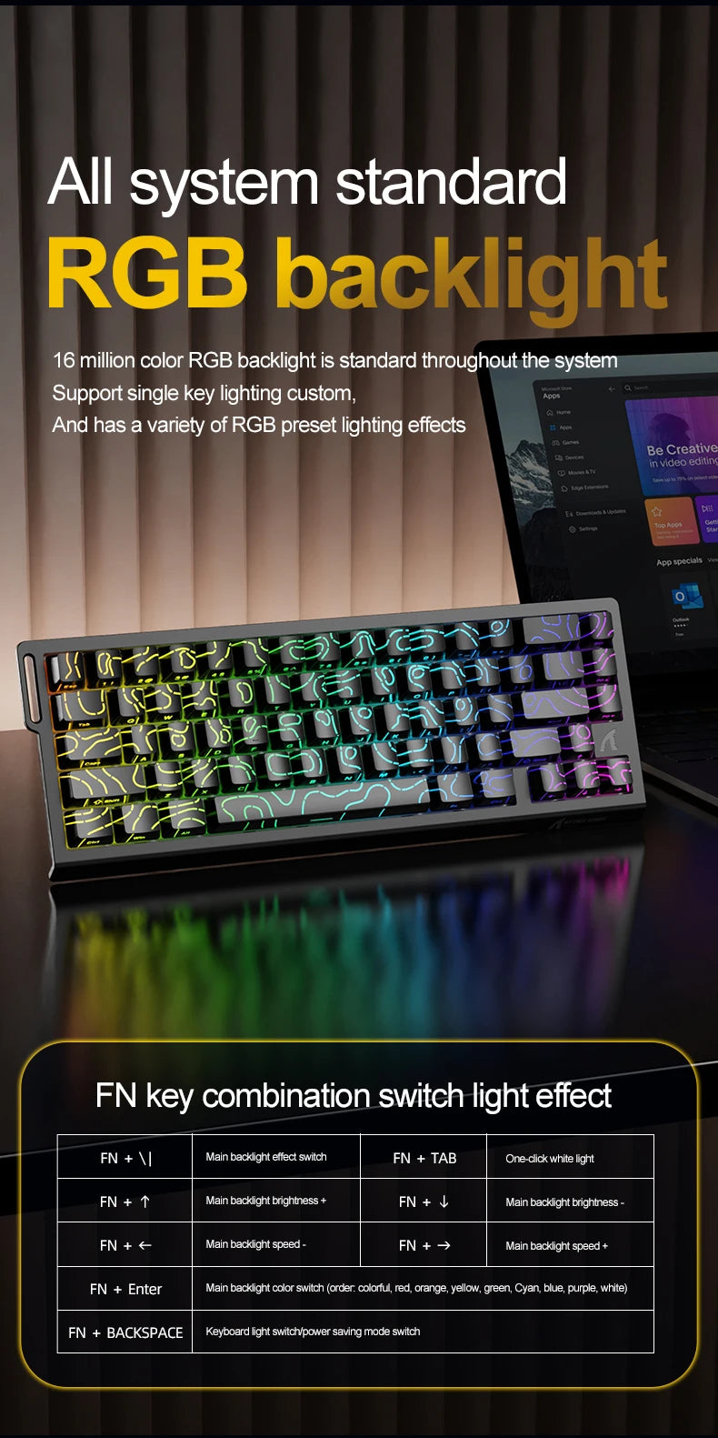 Magnetische Switch-Tastatur ATTACK SHARK X68HE kabelgebunden und FREEWOLF F68 kabelgebunden F68Pro kabellos für Pro-Gaming 8K Hz 0.01mm Rapid Trigger