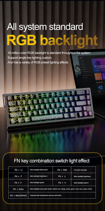 Magnetische Switch-Tastatur ATTACK SHARK X68HE kabelgebunden und FREEWOLF F68 kabelgebunden F68Pro kabellos für Pro-Gaming 8K Hz 0.01mm Rapid Trigger