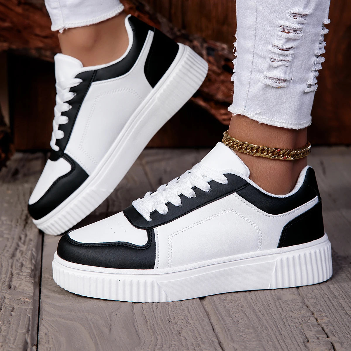 ZERJER Baskets unisexes, nouvelle collection, grandes tailles, chaussures de sport rétro classiques pour hommes, chaussures de skate, chaussures de tennis blanches à semelle épaisse, couleur unie