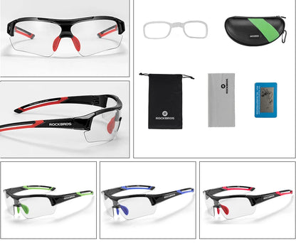 Ochelari de ciclism fotocromatici ROCKBROS, ochelari de soare pentru biciclete și sporturi în aer liber, ochelari cu schimbare de culoare, ochelari pentru MTB și biciclete de șosea, ochelari de protecție pentru biciclete
