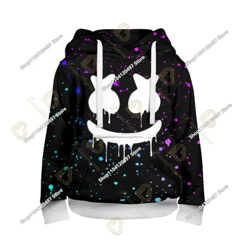 Sweatshirt med Fortnite-tryck för barn 2-14Y, huvtröja för pojkar och flickor, Harajuku-modejacka, barnkläder för spel och cosplaykostym