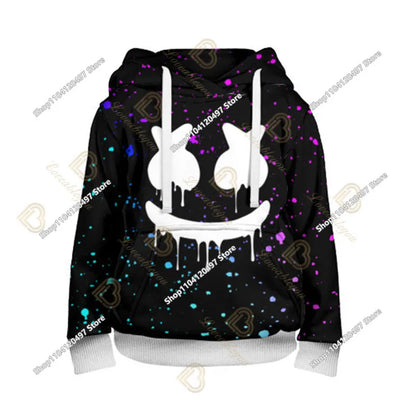 Sweatshirt med Fortnite-tryck för barn 2-14Y, huvtröja för pojkar och flickor, Harajuku-modejacka, barnkläder för spel och cosplaykostym