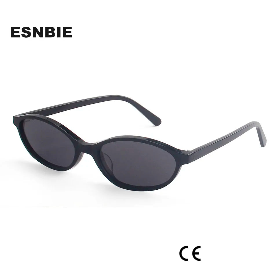 Ochelari de soare mici, ovali, din acetat, la modă, pentru femei, în stilul anilor '90; ochelari de soare vintage pentru bărbați; ochelari polarizați la modă, cu protecție UV400