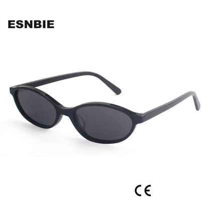 Ochelari de soare mici, ovali, din acetat, la modă, pentru femei, în stilul anilor '90; ochelari de soare vintage pentru bărbați; ochelari polarizați la modă, cu protecție UV400