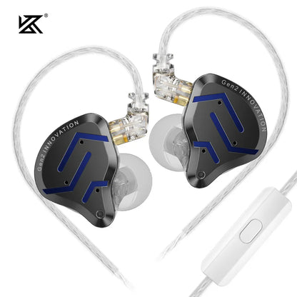Cuffie cablate in-ear KZ ZSN Pro 2 Hybrid – Auricolari 1BA+1DD HiFi con bassi, cancellazione del rumore e microfono